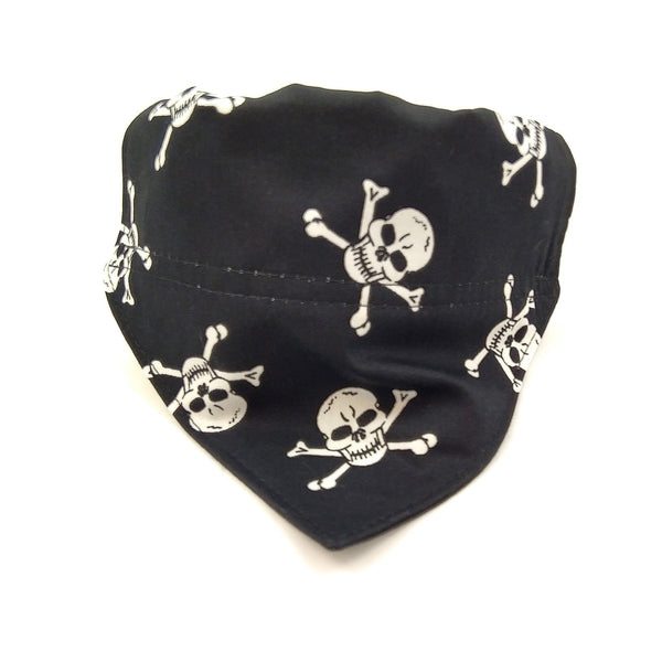 black and white skulls puppy dog neckerchief