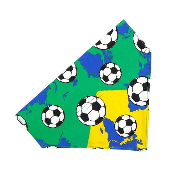 Football dog bandana from above