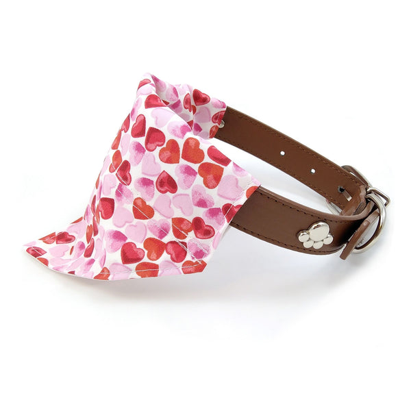 Pink and Red Hearts Dog Bandana