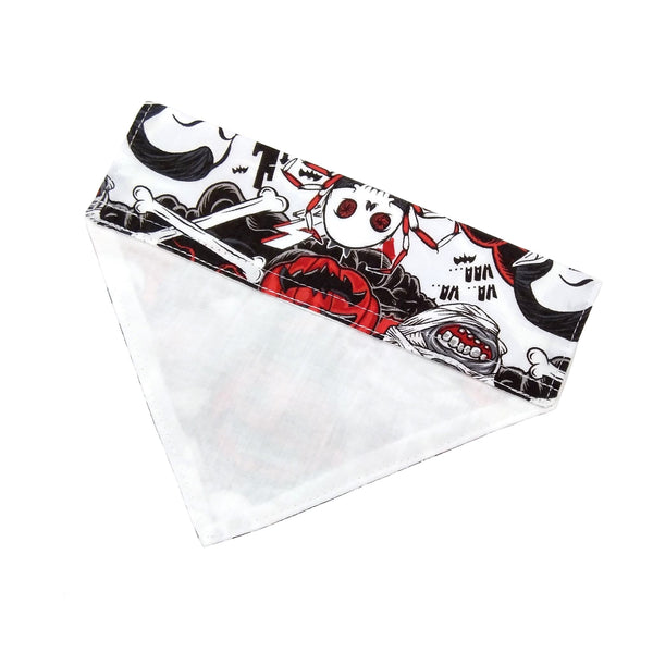 Red and Black lined Halloween dog bandana