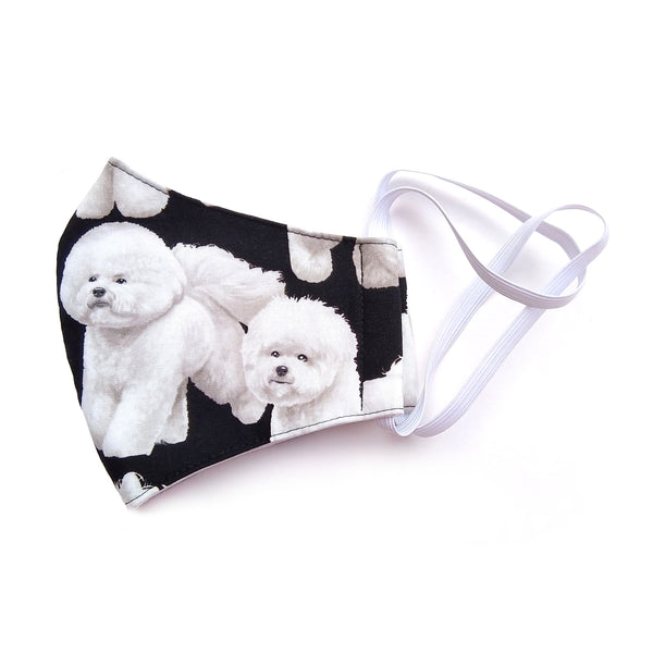 bichon frise adult face mask