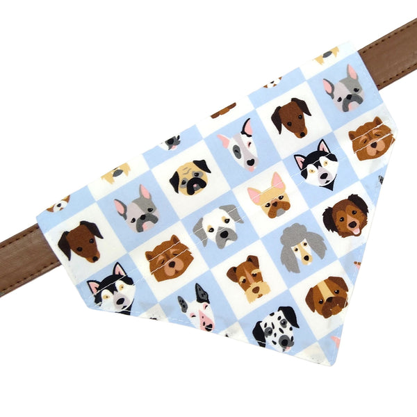 Blue dog breeds collar scarf