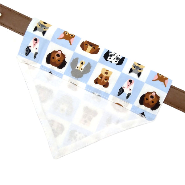 blue dog breeds lines scarf