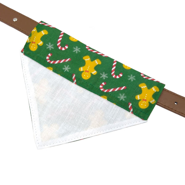 Green Gingerbread Men Dog Bandana